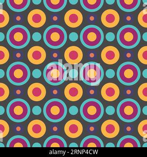 Seamless pattern circle geometric shape design of abstract texture background illustration Stock Vector