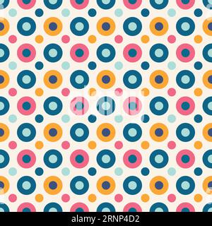 Seamless pattern circle geometric shape design of abstract texture background illustration Stock Vector