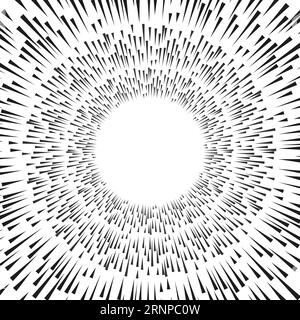 Abstract vector background with place for text. Circles decorative template in black and white for your design Stock Vector