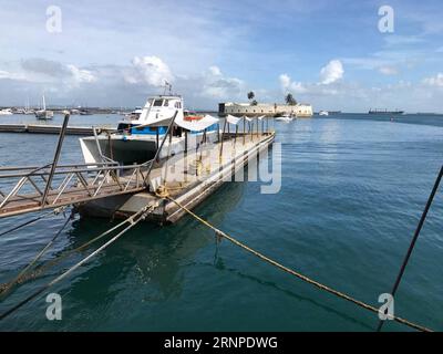 (170825) -- BAHIA, Aug. 25, 2017 -- Image taken on Aug. 24, 2017 shows vessels after the shipwreck in Salvador, capital of Bahia State, eastern Brazil. The death toll from the shipwreck in Salvador, capital city of Brazil s eastern state of Bahia, has risen to 22, confirmed navy on Thursday. It is the second shipwreck in Brazil within two days as a ship sank overnight from Tuesday to Wednesday on the Xingu river in northern Para state in the Amazon region, leaving at least 19 people dead. Xando Pereira/AGENCIA ESTADO) (ae) (jg) (ah) BRAZIL OUT BRAZIL-BAHIA-ACCIDENT-SHIPWRECK e AE PUBLICATIONxN Stock Photo