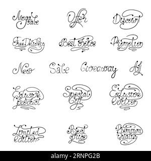 Alphabet words set. Hand drawing script font. Modern calligraphy. Stock  Vector by ©Octyarb 435372932