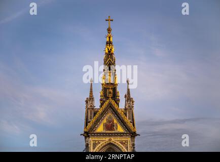 London, UK: The Albert Memorial in Kensington Gardens in memory of Prince Albert, the husband of Queen Victoria. Detail of the canopy. Stock Photo