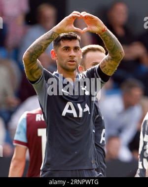 Tottenham Hotspur's Cristian Romero Celebrates Scoring Their Side's ...