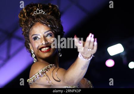 Rio De Janeiro, Brazil. 02nd Sep, 2023. Patrícia Miranda, dancer of the Acadêmicos do Salgueiro, performs during the competition 'King and Queen of Carnival 2024'. A jury on Friday evening (local time) in the Brazilian metropolis chose the 26-year-old merchant César as the new 'Rei Momo' and the 20-year-old small businesswoman Mendes as the 'Rainha do Carnaval'. They are to 'reign' during Carnival in February. Credit: Joao Gabriel Alves/dpa/Alamy Live News Stock Photo