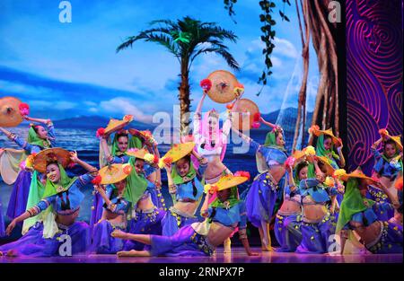 (170910) -- BEIJING, Sept. 10, 2017 -- Performers dance during an evening gala for the 2017 BRICS Summit and the Dialogue of Emerging Market and Developing Countries in Xiamen, southeast China s Fujian Province, Sept. 4, 2017. ) WEEKLY CHOICES OF XINHUA PHOTO PangxXinglei PUBLICATIONxNOTxINxCHN Stock Photo