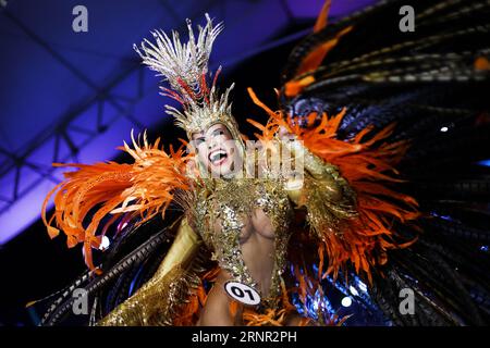 Rio De Janeiro, Brazil. 02nd Sep, 2023. Patrícia Miranda, dancer of the Acadêmicos do Salgueiro, performs during the competition 'King and Queen of Carnival 2024'. A jury on Friday evening (local time) in the Brazilian metropolis chose the 26-year-old merchant César as the new 'Rei Momo' and the 20-year-old small businesswoman Mendes as the 'Rainha do Carnaval'. They are to 'reign' during Carnival in February. Credit: Joao Gabriel Alves/dpa/Alamy Live News Stock Photo