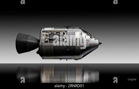 Apollo CSM spacecraft, illustration Stock Photo