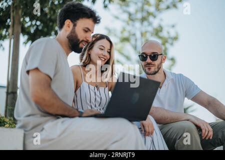 Successful Collaboration in Modern Urban Architecture Stock Photo