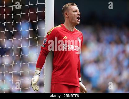 Bernd Leno of Fulham during the Manchester United FC v Fulham FC ...