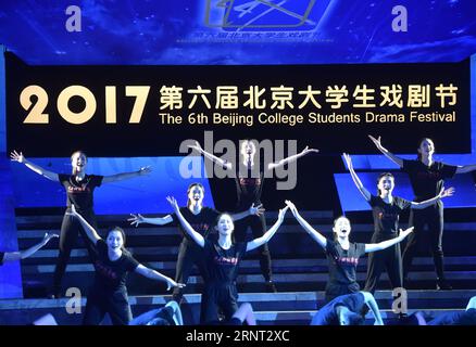 (171028) -- BEIJING, Oct. 28, 2017 -- College students perform during the opening ceremony of the 6th Beijing College Students Drama Festival in Beijing, capital of China, Oct. 27, 2017. The festival opened here on Friday, and will last until Nov. 6. ) (zwx) CHINA-BEIJING-COLLEGE STUDENTS DRAMA FESTIVAL (CN) LuoxXiaoguang PUBLICATIONxNOTxINxCHN Stock Photo