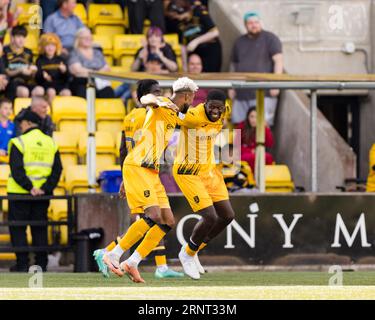 Livingston, Scotland. 02 September 2023.  Luiyi de Lucas (23 - Livingston) celebrates with his team mates  Livingston Vs St Mirren, Scottish Premiership  Credit: Raymond Davies / Alamy Live News Stock Photo