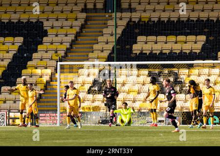 Livingston, Scotland. 02 September 2023.  St Mirren score a late goal to level the game  Livingston Vs St Mirren, Scottish Premiership  Credit: Raymond Davies / Alamy Live News Stock Photo