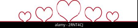 Heart one line drawing love, concept one line drawing friendly Stock Vector
