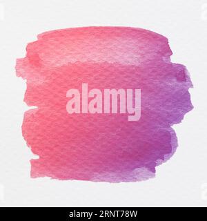 Abstract pink purple watercolor brushstroke texture background Stock Photo