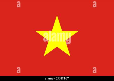 Flag of Vietnam. Vector. Accurate dimensions, elements proportions and colors. Stock Vector