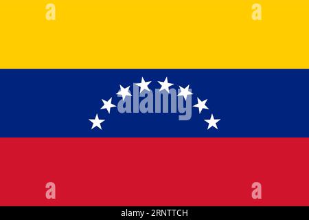 Flag of Venezuela. Civil variant. Vector. Accurate dimensions, element proportions and colors. Stock Vector
