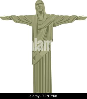 Statue of Christ Redeemer icon, cartoon style Stock Vector Image & Art ...