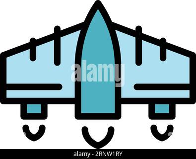 Future jetpack icon outline vector. Skill jet. Astronaut success color flat Stock Vector