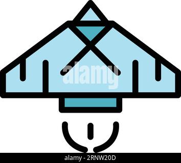 Jet icon outline vector. Jetpack growth. Boost rocket color flat Stock Vector