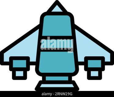 Goal jetpack icon outline vector. Boost speed. Future skill color flat Stock Vector
