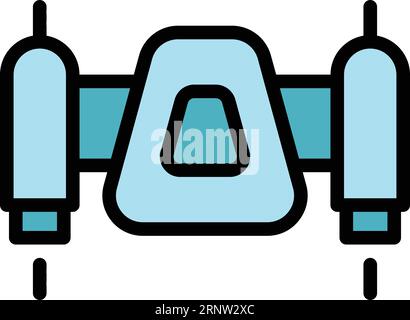 Startup jetpack icon outline vector. Skill work. Future career color flat Stock Vector