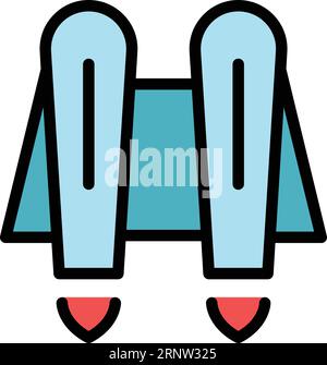 Target jetpack icon outline vector. Work skill. Rocket speed color flat Stock Vector