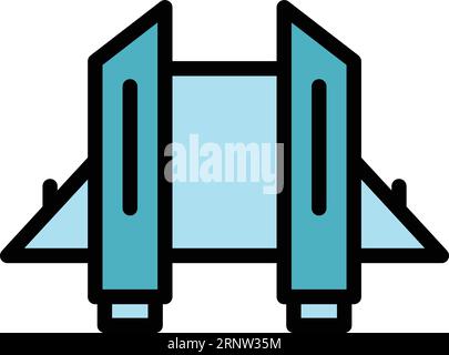 Launch jetpack icon outline vector. Work skill. Rocket boost color flat Stock Vector