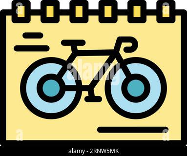 Share bike title icon outline vector. City app. Bicycle smart color flat Stock Vector