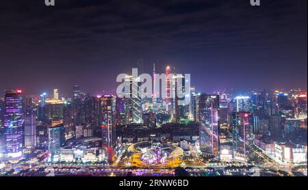 (171205) -- GUANGZHOU, Dec. 5, 2017 -- Photo taken on Dec. 3, 2017 shows night scene in Guangzhou, south China s Guangdong Province. The 2017 Fortune Global Forum will be held in Guangzhou from Dec. 6 to 8. )(mcg) CHINA-GUANGZHOU-AERIAL VIEW (CN) LiuxDawei PUBLICATIONxNOTxINxCHN Stock Photo