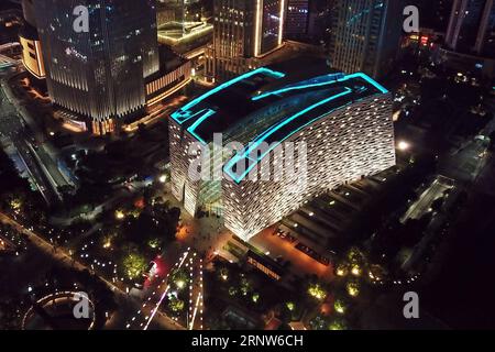 (171205) -- GUANGZHOU, Dec. 5, 2017 -- Photo taken on Dec. 2, 2017 shows Guangzhou Library in south China s Guangdong Province. The 2017 Fortune Global Forum will be held in Guangzhou from Dec. 6 to 8. )(mcg) CHINA-GUANGZHOU-AERIAL VIEW (CN) LiangxXu PUBLICATIONxNOTxINxCHN Stock Photo