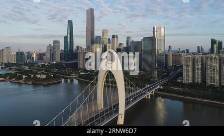 (171205) -- GUANGZHOU, Dec. 5, 2017 -- Photo taken on Dec. 3, 2017 shows Zhujiang New Town in Guangzhou, south China s Guangdong Province. The 2017 Fortune Global Forum will be held in Guangzhou from Dec. 6 to 8. )(mcg) CHINA-GUANGZHOU-AERIAL VIEW (CN) LiuxDawei PUBLICATIONxNOTxINxCHN Stock Photo