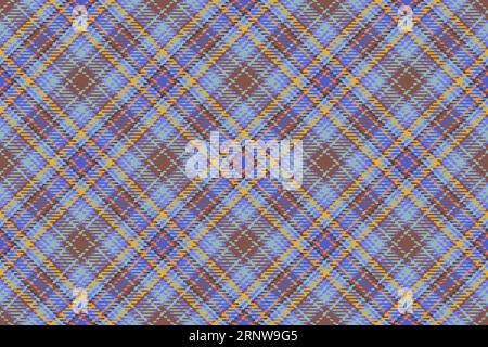 Pattern vector background of check texture textile with a tartan seamless fabric plaid in red and blue colors. Stock Vector