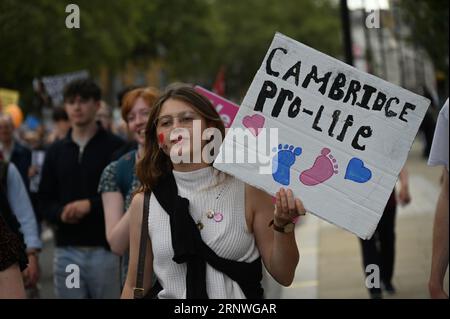 Whitehall, London, UK. 2nd Sep, 2023. Thousands Christian annual March For Life UK against Abortion is the direct attack on human life. Annual march to draw attention to the 200,000 abortions per year that occur in England & Wales, and demand better protections for women and babies. Credit: See Li/Picture Capital/Alamy Live News