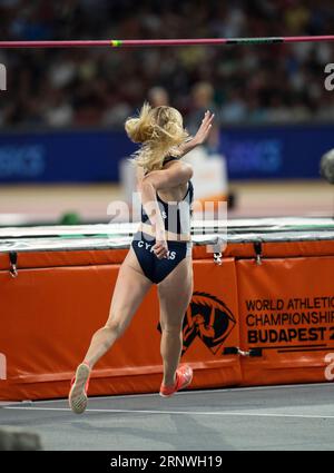 Elena Kulichenko of Cyprus competing in the women’s high jump final on
