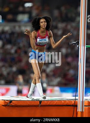 Vashti Cunningham of the USA competing in the women’s high jump final on day nine at the World Athletics Championships at the National Athletics Centr Stock Photo