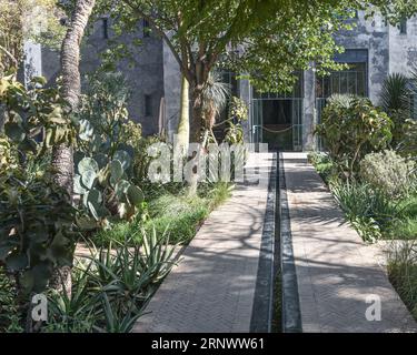 Marrakech, Morocco - Feb 21, 2023: Le Jardin Secret (The Secret Garden), in the old medina of Marrakech Stock Photo