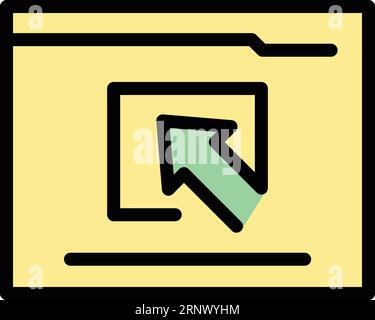 Web software icon outline vector. Building process. Service system color flat Stock Vector