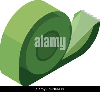 Office tape isometric icon. Adhesive scotch roll Stock Vector