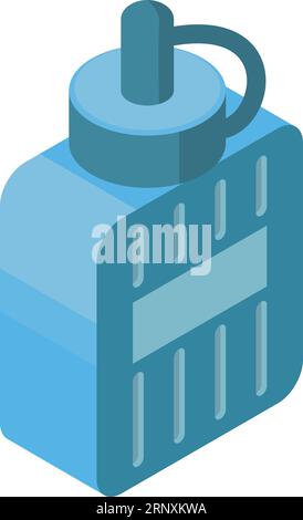 Glue plastic bottle isometric color icon. Repair symbol Stock Vector