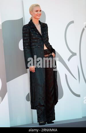 Venice, Italy. 02nd Sep, 2023. VENICE, ITALY. September 1, 2023: Amanda Collin at the premiere of “The Promised Land” at the 80th Venice International Film Festival. Picture: Kristina Afanasyeva/Featureflash Credit: Paul Smith/Alamy Live News Stock Photo