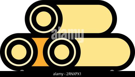 Bitumen roll icon outline vector. Roof repair. Top fixing Stock Vector ...