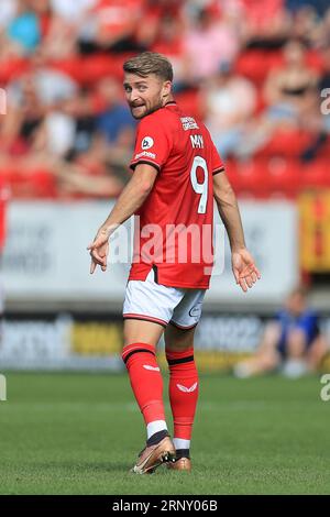 London, UK. 02nd Sep, 2023. Charlton Athletic forward Alfie May (9) during the Charlton Athletic FC vs Fleetwood Town FC Sky Bet EFL League One match at The Valley, London, United Kingdom on 2 September 2023 Credit: Every Second Media/Alamy Live News Stock Photo