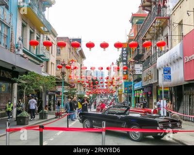 Vintage Car Show, Chinatown, San Francisco Stock Photo