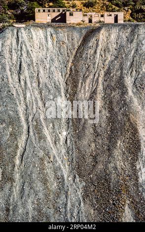 Mine Tailings and abandoned Building   Jerome, Arizona, USA Stock Photo