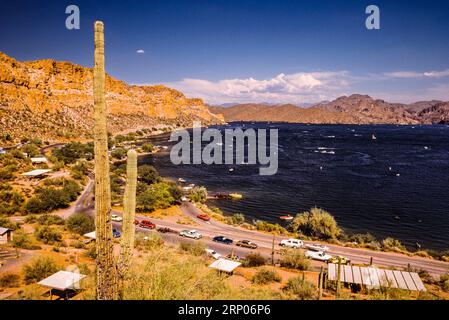 Saguaro Lake   Fort McDowell, Arizona, USA Stock Photo