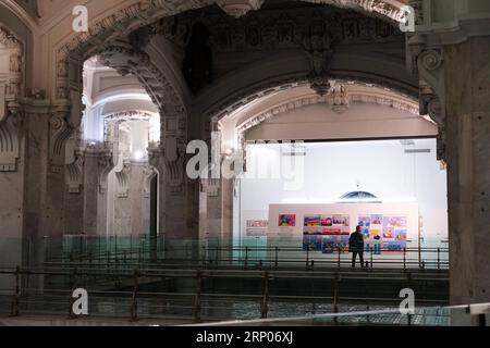 (180423) -- MADRID, April 23, 2018 -- Photo taken on Dec. 15, 2017 shows an interior view of the CentroCentro Library in Madrid, Spain. There are a lot of libraries in the city of Madrid, which are regarded as an important part of the daily life of people who live here. ) (hy) SPAIN-MADRID-CULTURE-LIBRARY GuoxQiuda PUBLICATIONxNOTxINxCHN Stock Photo