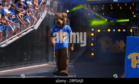 Pittsburgh, PA, USA. 2nd Sep, 2023. Pitt Mascot ROC during the Pitt Panthers vs Wofford Terriers in Pittsburgh, PA. Jason Pohuski/CSM/Alamy Live News Stock Photo