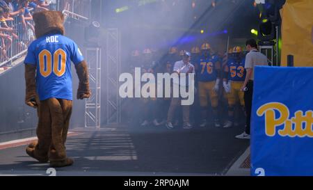 Pittsburgh, PA, USA. 2nd Sep, 2023. Pitt Mascot ROC during the Pitt Panthers vs Wofford Terriers in Pittsburgh, PA. Jason Pohuski/CSM/Alamy Live News Stock Photo