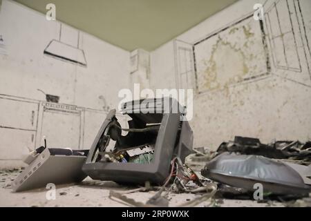 (180527) -- ATHENS, May 27, 2018 -- Photo taken on May 25, 2018 shows one of the two specially arranged rooms at the first Rage Room in Athens, Greece. An anger room in Athens designed for stressed-out people to relieve their tension by smashing televisions, keyboards, plates and other objects is now open to public. )(srb) GREECE-ATHENS-RAGE ROOM ChrisxKissadjekian PUBLICATIONxNOTxINxCHN Stock Photo
