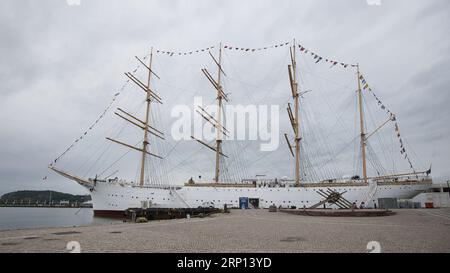 Sweden, Gothenburg - July 05, 2023: The Barken Viking was built 1906 in Copenhagen, is the biggest sailing ship ever built in Scandinavia Stock Photo